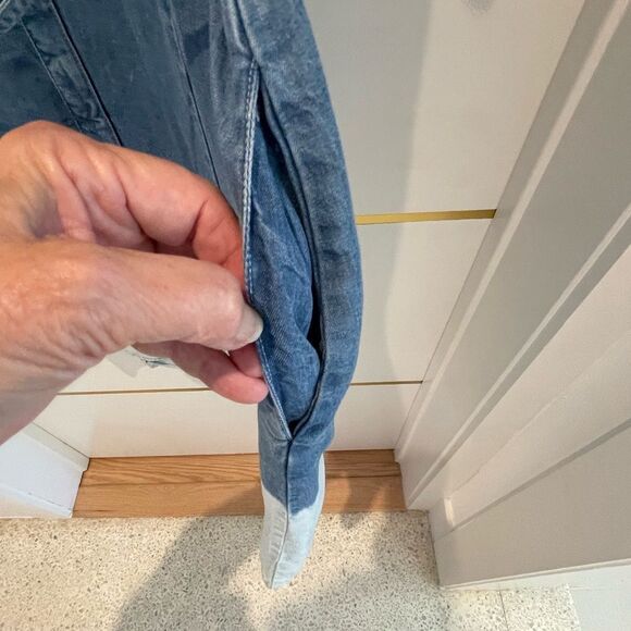 SPLENDID 241372 Womens Denim Chambray Casual Shirt Dress dip dye ombre S - Picture 8 of 13